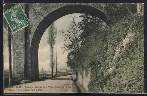 AK Sablé-sur-Sarthe, Entrée de la Ville, Route de Juigné