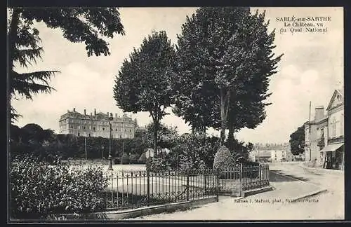 AK Sablé-sur-Sarthe, Le Château vu du Quai National