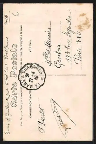 AK Montfort-le-Rotrou, Église, Sortie de messe