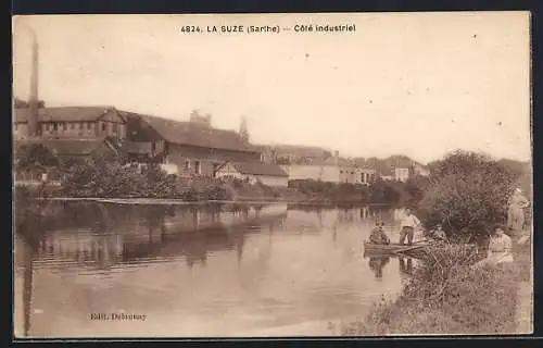 AK La Suze, Côté industriel avec rivière et pêcheurs