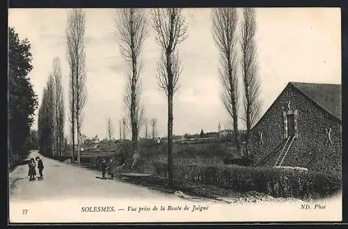 AK Solesmes, Vue prise de la Route de Juigné