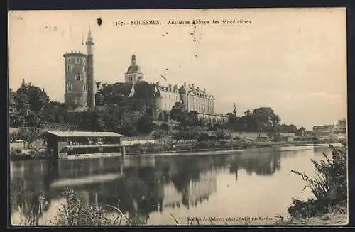 AK Solesmes, Ancienne Abbaye des Bénédictines am Ufer der Sarthe