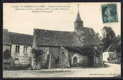 AK Saint-Georges-de-la-Couée, Chapelle de St-Fraimbault, style roman du IXe s., restaurée au XXe s