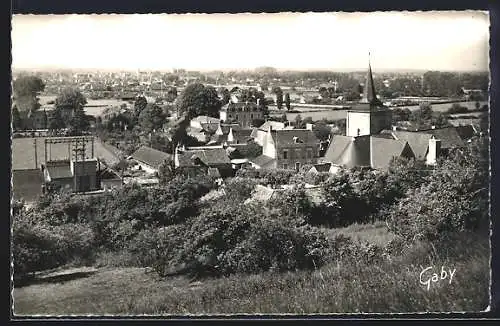 AK Saint-Germain-du-Val, Vue générale du village et de l`église