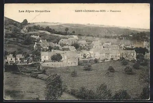 AK Saint-Léonard-des-Bois, Panorama des Alpes Mancelles