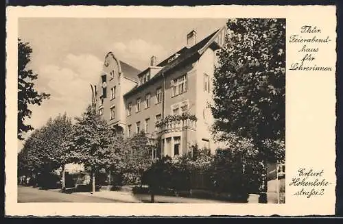 AK Erfurt, Feierabendhaus für Lehrerinnen, Hohenlohestrasse 2