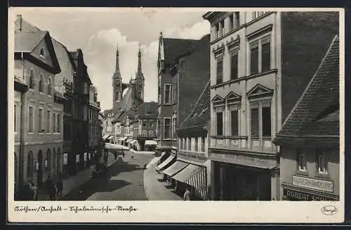 AK Köthen / Anhalt, Schalaunische Strasse an einem sonnigen Tag