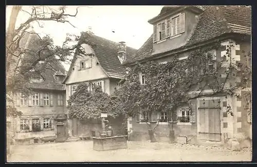 Foto-AK Mainbernheim, Partie am Scheuerleinsplatz