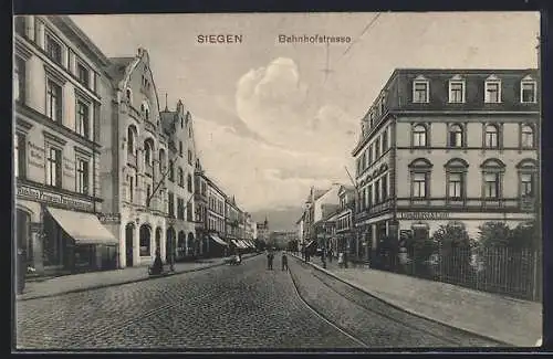 AK Siegen, Friseur Rühling und Café in der Bahnhofstrasse