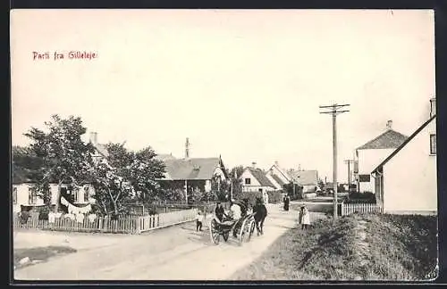 AK Gilleleje, Strassenpartie mit Wohnhäusern