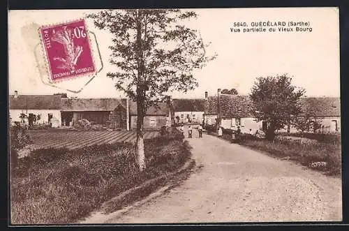 AK Guécélard, Vue partielle du Vieux Bourg