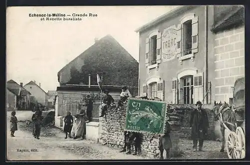 AK Échenoz-la-Méline, Grande Rue et Recette buraliste