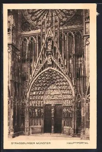 AK Strassburg, Hauptportal vom Münster