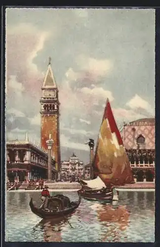 AK Venezia, Piazzetta S. Marco dalla Laguna