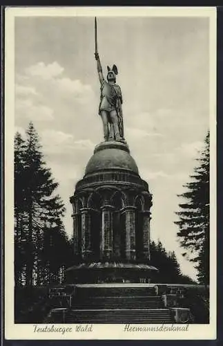 AK Detmold, Hermannsdenkmal im Teutoburger Wald