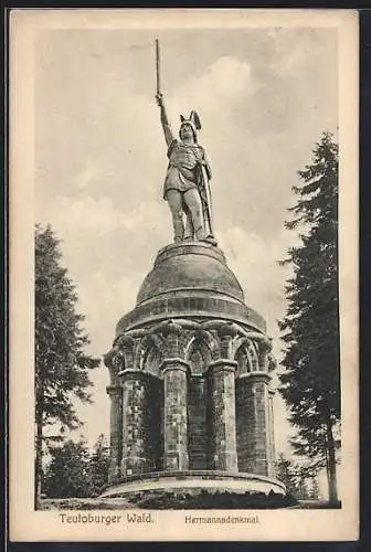 AK Detmold, Hermannsdenkmal im Teutoburger Wald