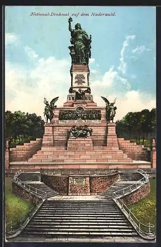 AK Rüdesheim am Rhein, Nationaldenkmal auf dem Niederwald