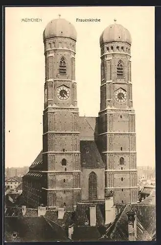 AK München, Blick zur Frauenkirche