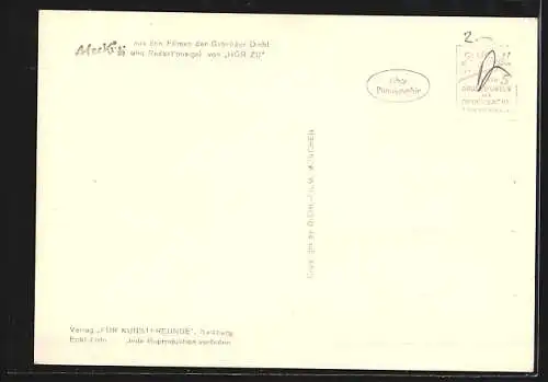 AK Mecki und Micki mit einer Kordel, Alte Liebe rostet nicht!