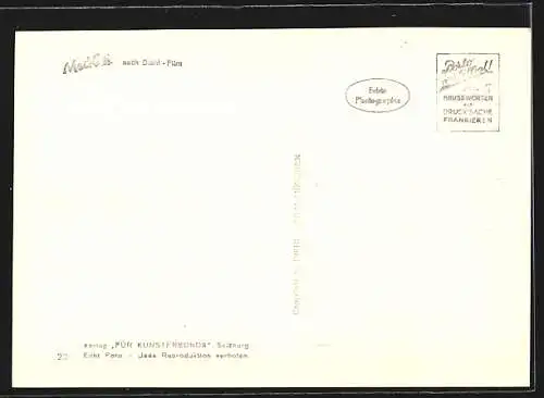 AK Mecki in süssen Träumen liegend