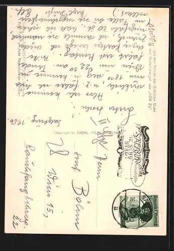 AK Mecki mit Koffer in den Bergen - Ich komme