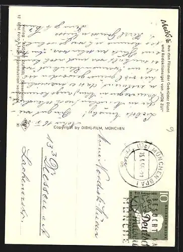 AK Valse-Musette, Mecki spielt mit dem Akkordeon zum Tanz auf