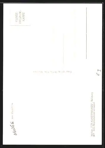 AK Mecki mit Angel & Fisch