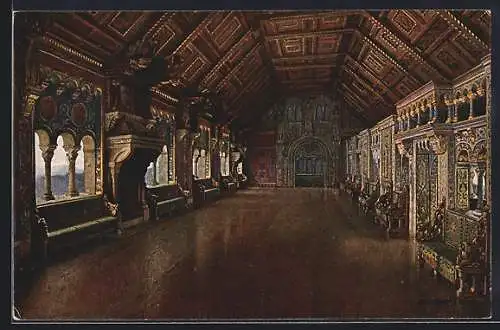 Künstler-AK Eisenach, Wartburg-Pallas, Der Festsaal