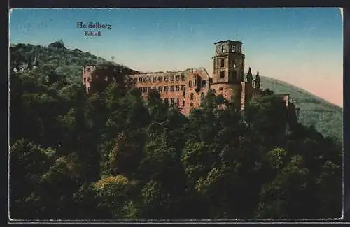 AK Heidelberg, Blick zum Schloss