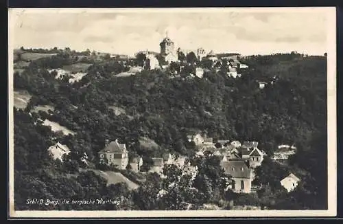 AK Burg a. d. Wupper, Ortsansicht mit Schloss Burg