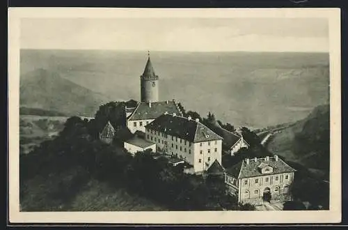 AK Kahla in Thür., Blick auf die Leuchtenburg