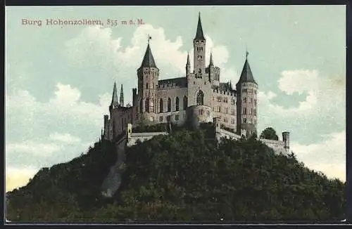 AK Burg Hohenzollern, Aussenansicht