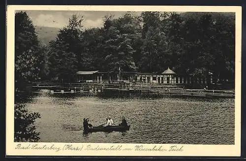 AK Bad Lauterberg /Harz, Badeanstalt am Wiesenbeker Teich