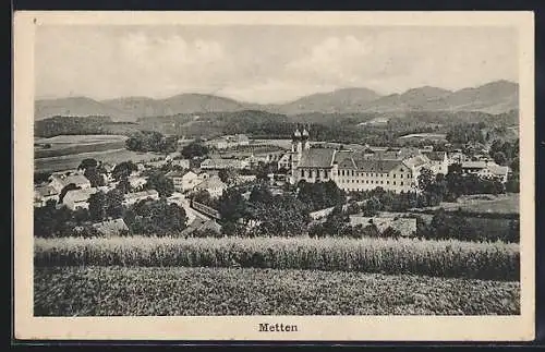 AK Metten, Teilansicht mit Kloster