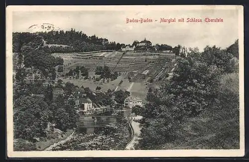 AK Baden-Baden, Murgtal mit Schloss Eberstein