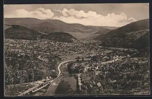 AK Baden-Baden, Blick ins Murgtal vom Schloss Eberstein