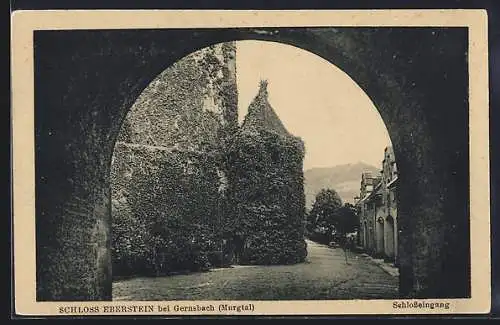 AK Gernsbach, Schloss Eberstein, Schlosseingang