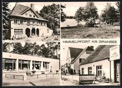 AK Himmelpfort /Gransee, FDGB Erholungsheim Werner Schaumann, Freibad und Klosterstrasse