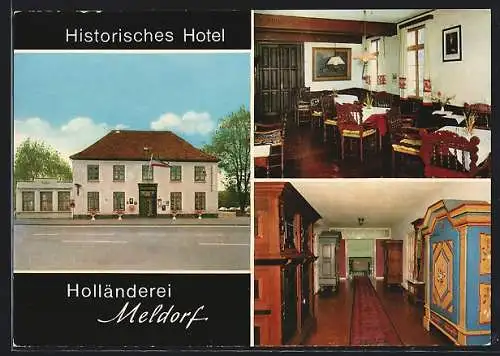 AK Meldorf /Nordsee, Historisches Hotel Holländerei, Jungfernstieg 4, Innenansichten