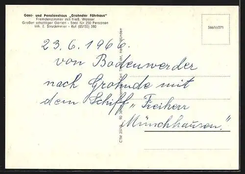 AK Grohnde, Gasthof Grohnder Fährhaus, Weserpartie