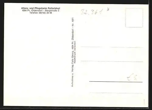 AK Pr. Oldendorf, Pflegeheim Pollertshof, Bergstrasse 2, Aussenansichten