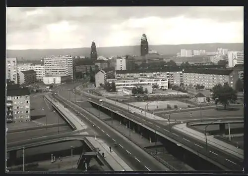 AK Dresden, Hochstrasse aus der Vogelschau gesehen