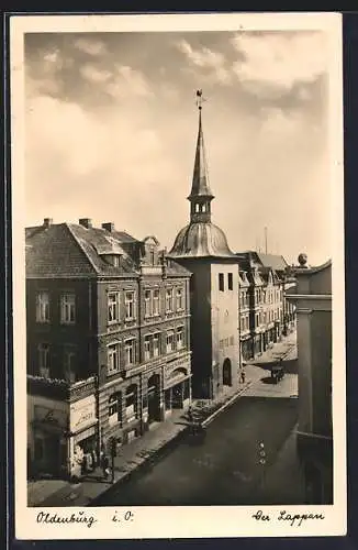 AK Oldenburg i. O., Lappan und Langestrasse mit Gasthof