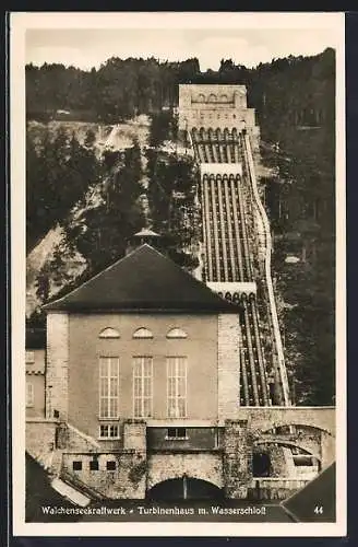 AK Walchen-Kochelsee, Walchenseekraftwerk, Turbinenhaus mit Wasserschloss