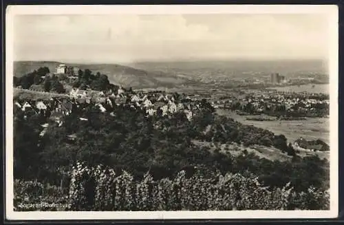 AK Stuttgart-Rotenberg, Panorama mit Grabkapelle