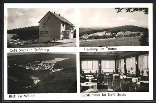 AK Treisberg im Taunus, Cafe Sachs, Inneres Gastzimmer, Weiltal