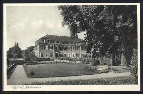 AK Freudental, Blick zum Schloss Freudental mit Parkanlage