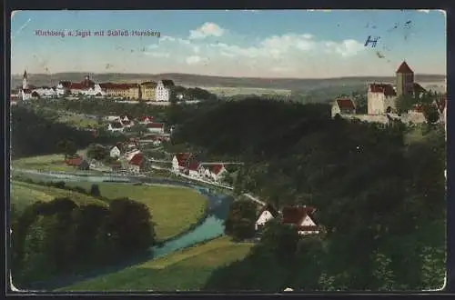 AK Kirchberg a. Jagst, Teilansicht mit Schloss Hornberg