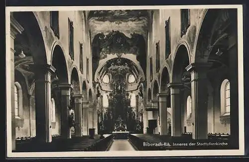 AK Biberach-Riss, Inneres der Stadtpfarrkirche