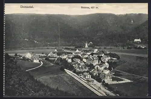 AK Beuron /Donautal, Kloster und Bahnhof